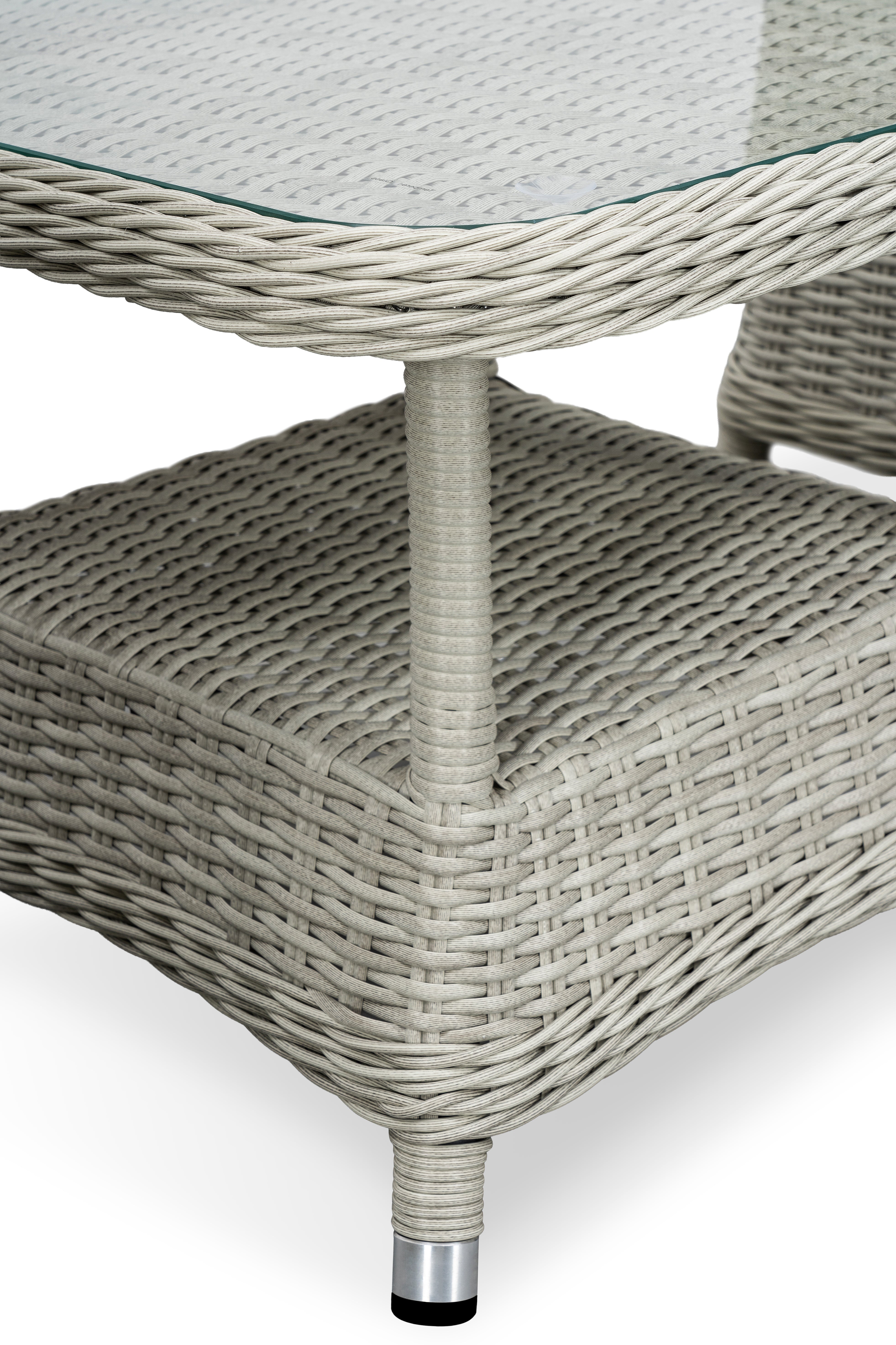 LARA Rattan adjustable Lounge Set of 2 and side table