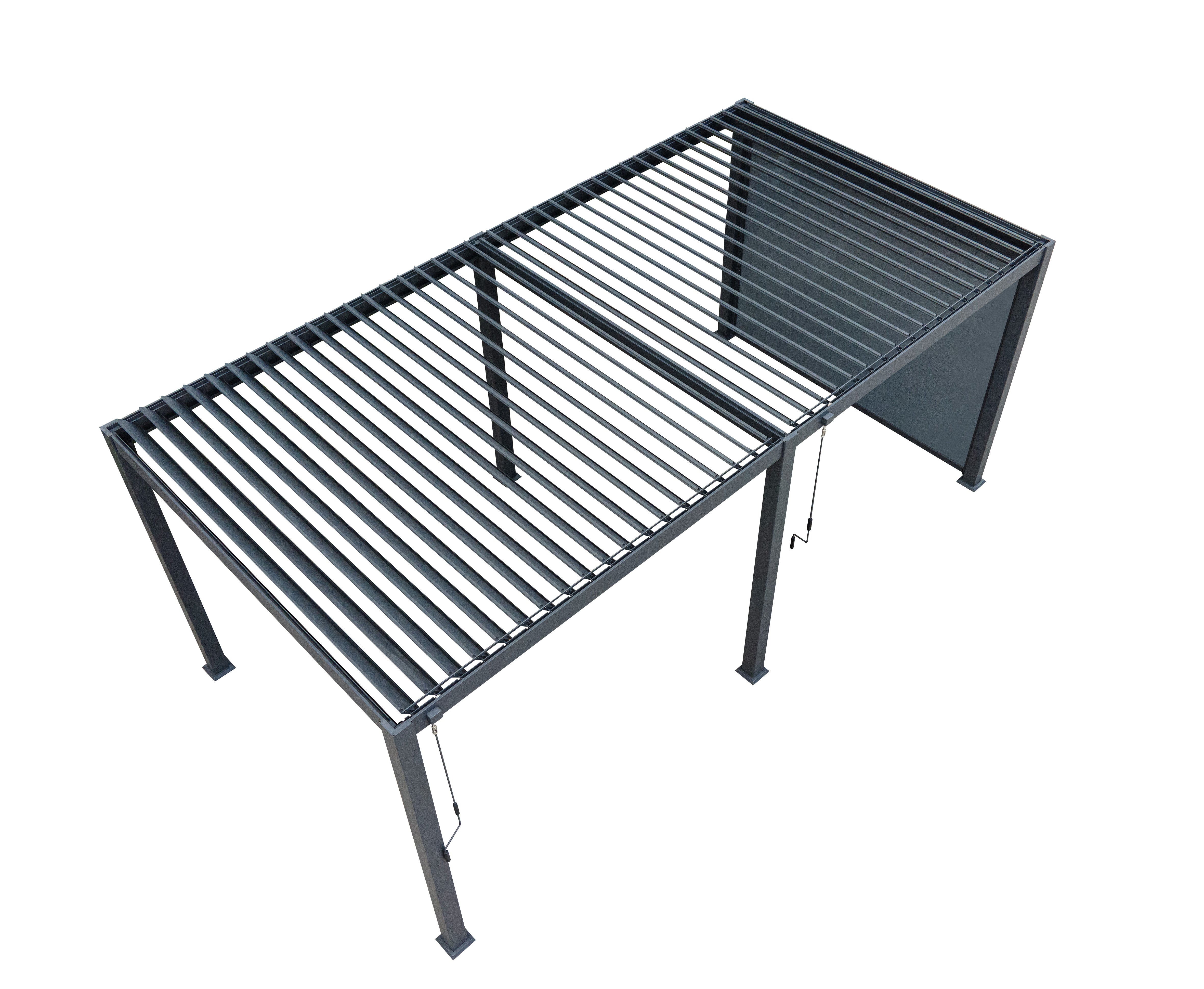 Pure Vista Pro Aluminium Metal Pergola in Graphite Grey - Free Standing