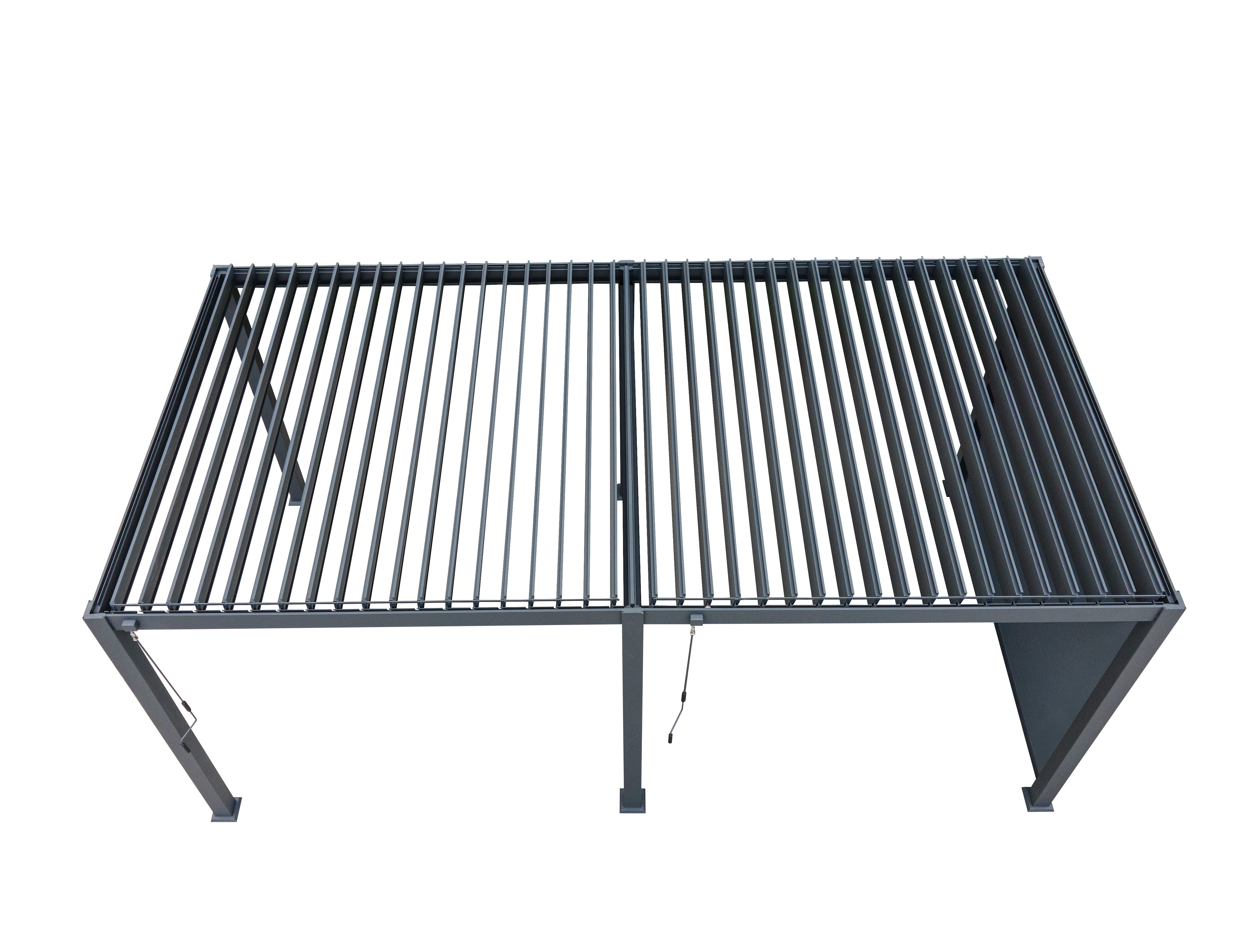 Pure Vista Pro Aluminium Metal Pergola in Graphite Grey - Free Standing