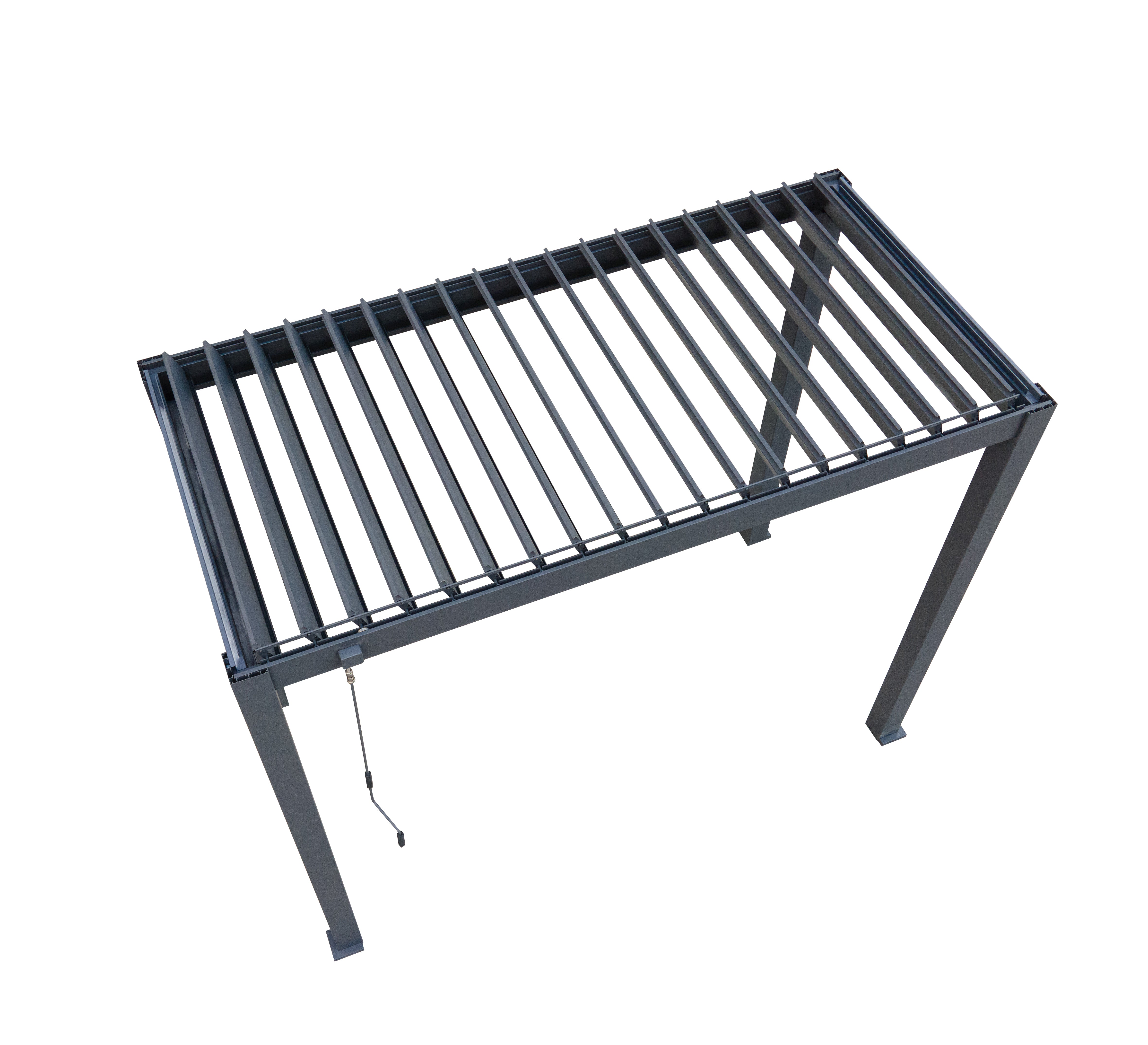 Pure Vista Pro Aluminium Metal Pergola in Graphite Grey - Free Standing