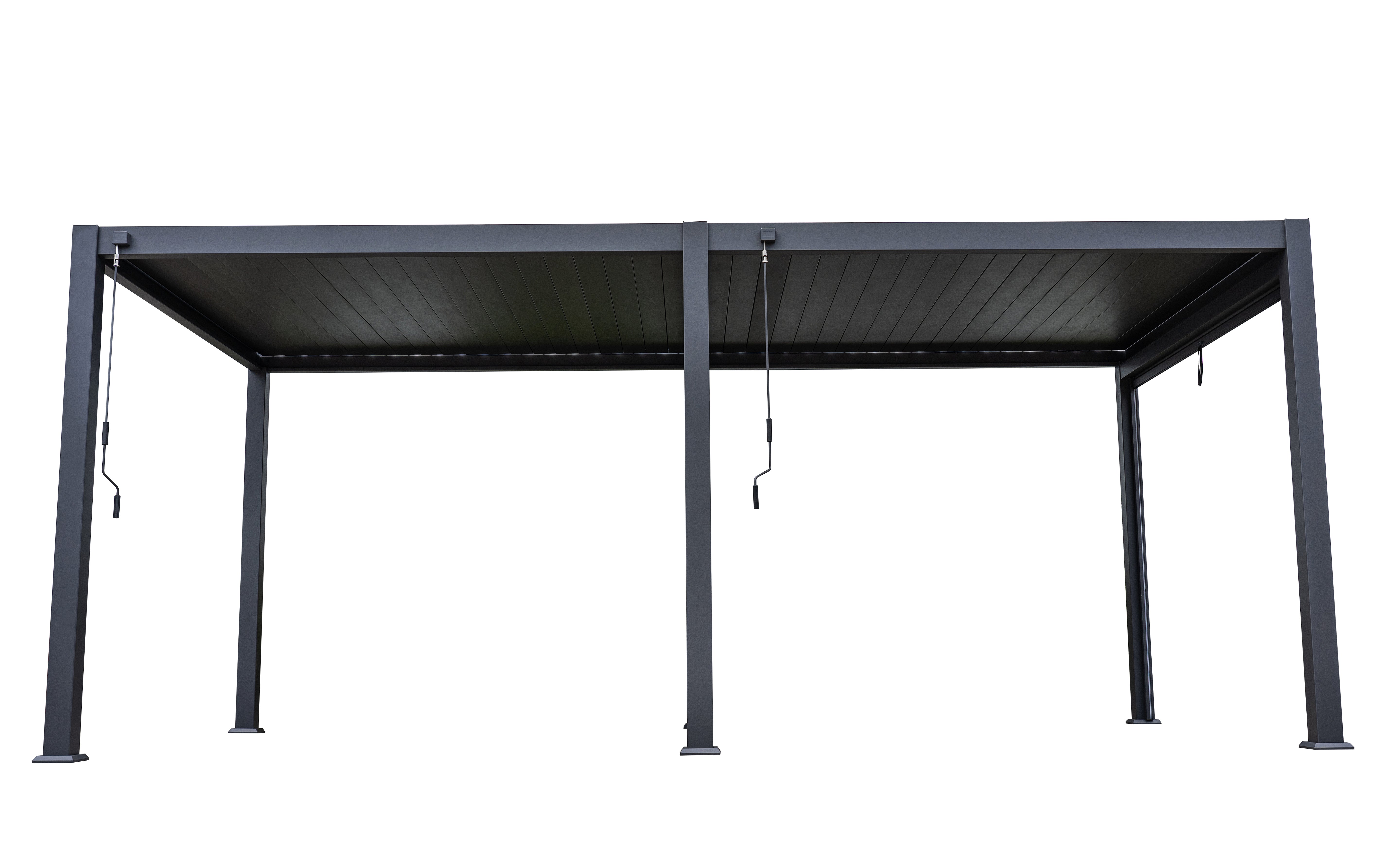 Pure Vista Pro Aluminium Metal Pergola in Graphite Grey - Free Standing