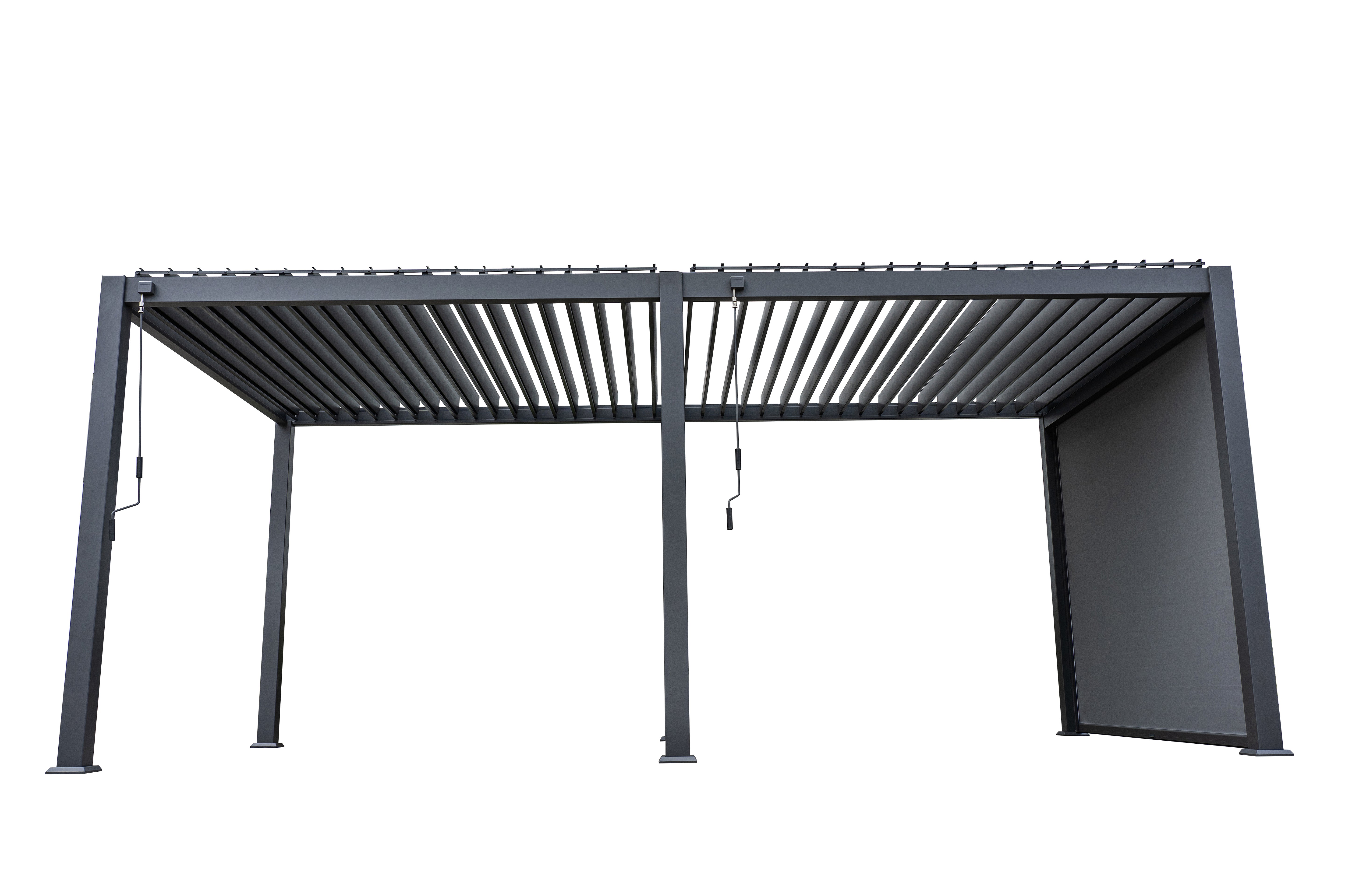Pure Vista Pro Aluminium Metal Pergola in Graphite Grey - Free Standing