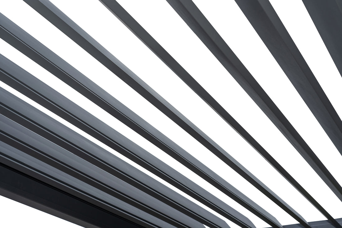 Pure Vista Pro Aluminium Metal Pergola in Graphite Grey - 3.6m x 8m