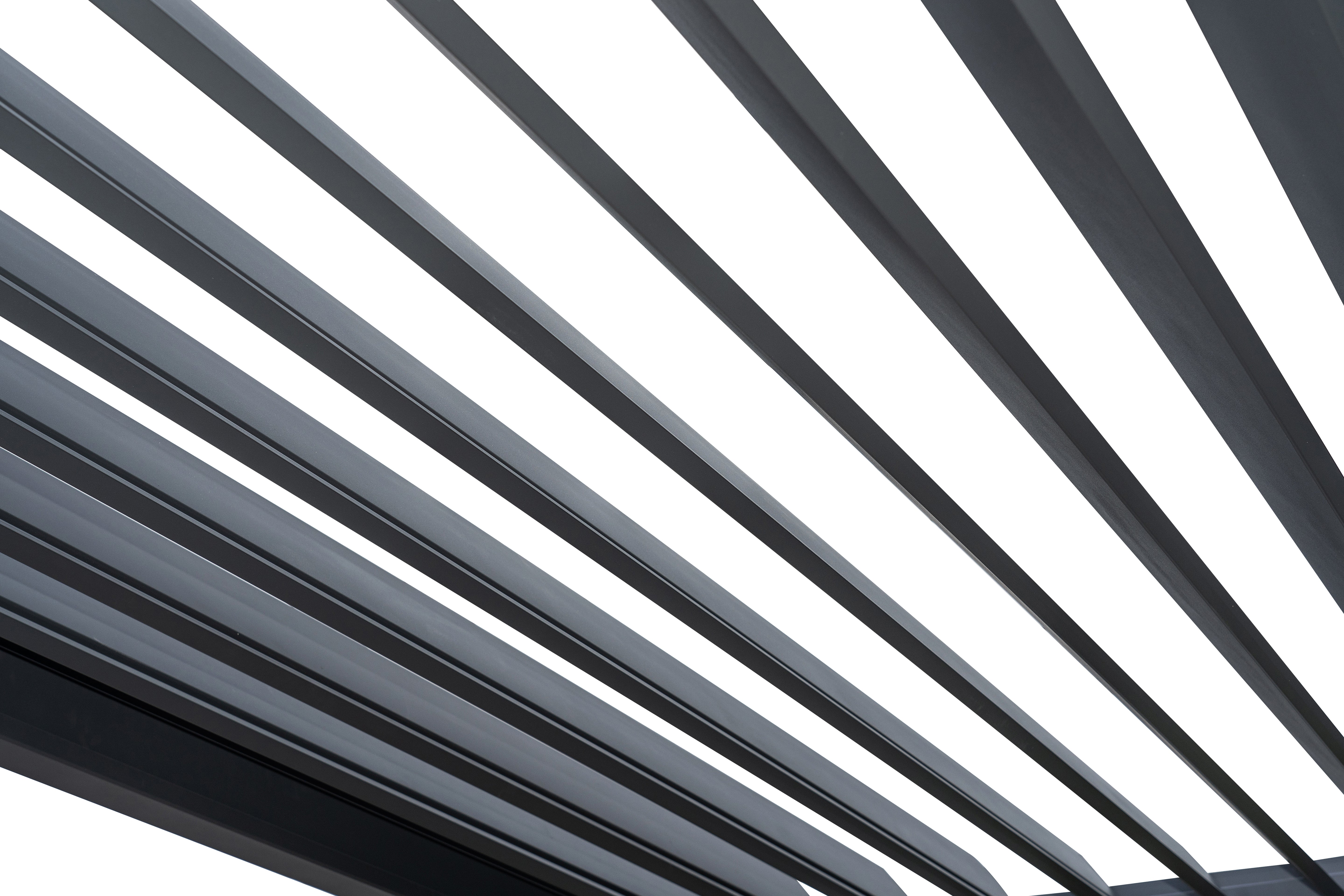 Pure Vista Pro Aluminium Metal Pergola in Graphite Grey - 3.6m x 3.6m