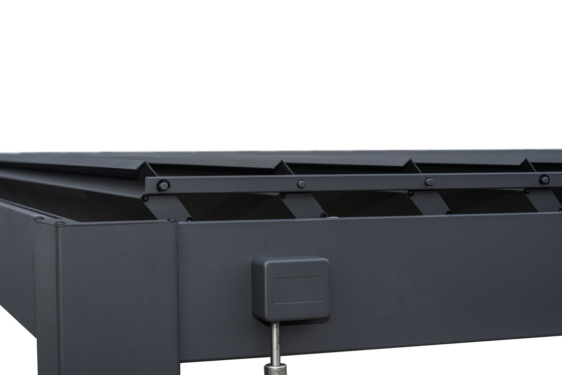 Pure Vista Pro Aluminium Metal Pergola in Graphite Grey - 3m x 6m