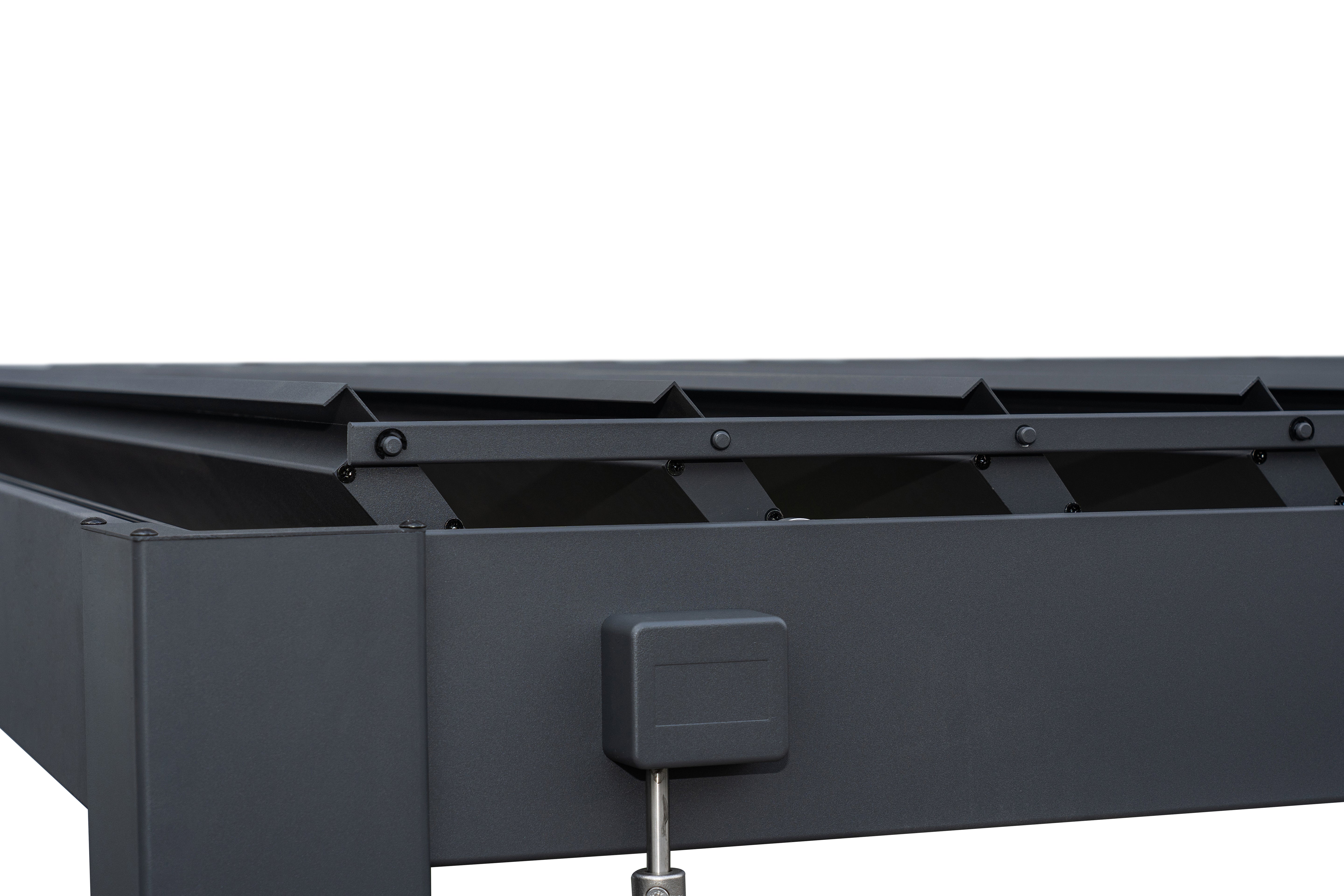 Pure Vista Pro Aluminium Metal Pergola in Graphite Grey - 3.6m x 3.6m