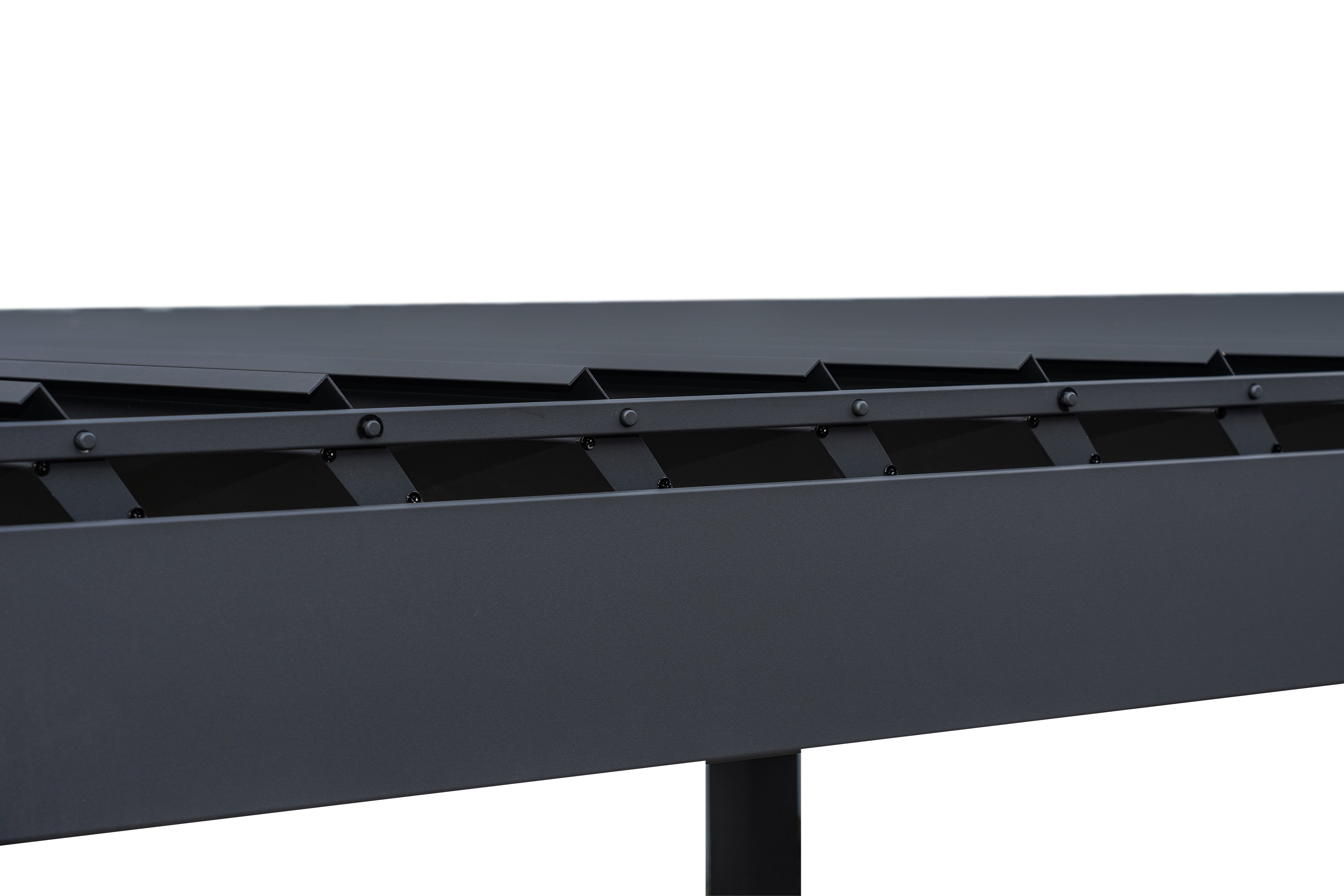 Pure Vista Pro Aluminium Metal Pergola in Graphite Grey - Free Standing