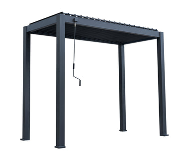 Pure Vista Pro Aluminium Metal Pergola in Graphite Grey - Free Standing