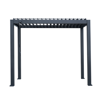 Pure Vista Pro Aluminium Metal Pergola in Graphite Grey - 3.6m x 3.6m